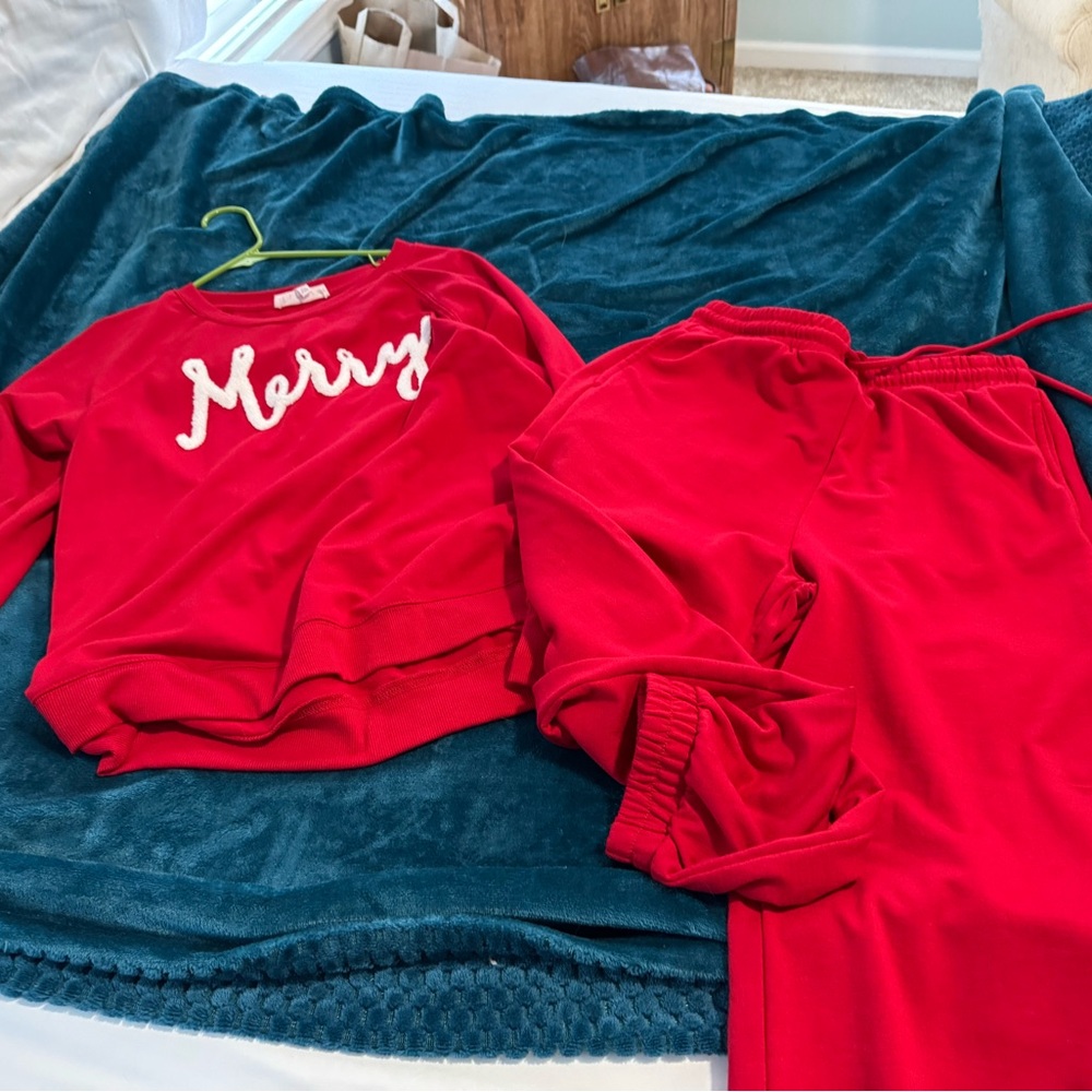 Workshop Republic Clothing Red Women’s  Lounge Set